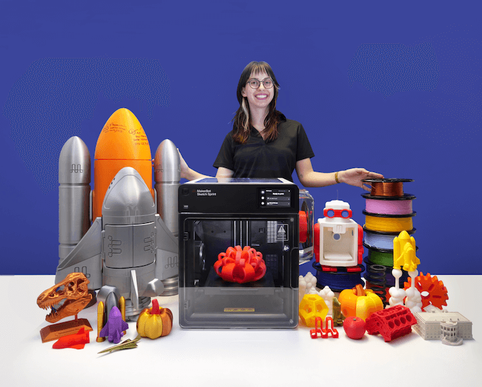 MakerBot Sketch Sprint 3D printer for classroom use, launched by UltiMaker
