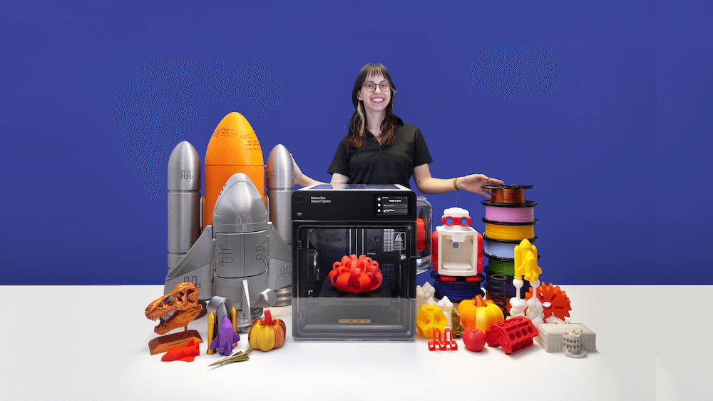 MakerBot Sketch Sprint 3D printer for classroom use, launched by UltiMaker